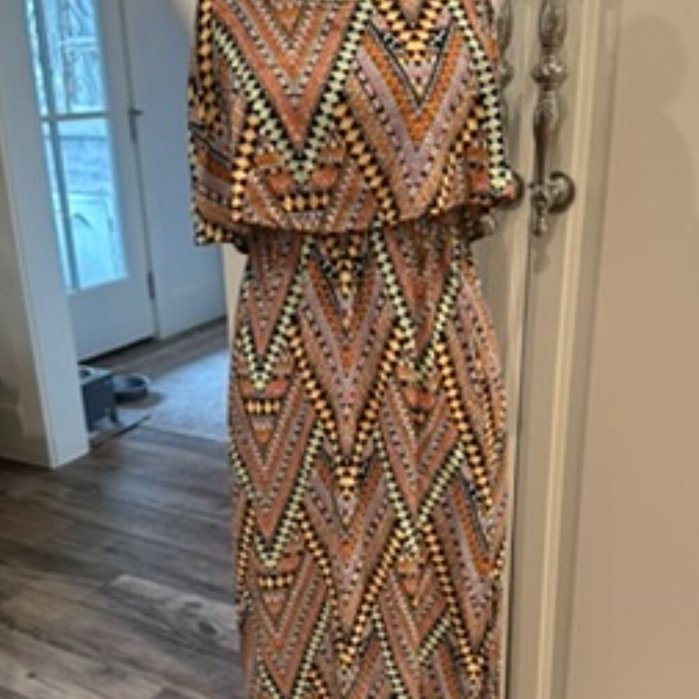 Ladies Long summer spaghetti strap dress - Picture 4 of 5
